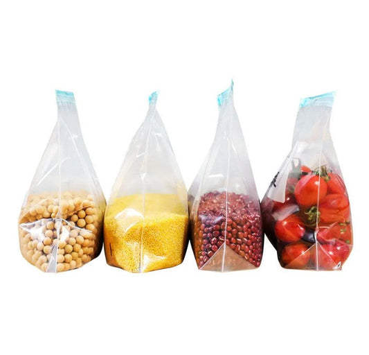 10pcs Reusable Fresh Zipper Bag For Food Plastic Bags Fruit Vegetable Bags Ziplock Food Bag Kitchen Food Storage Bag Organizer