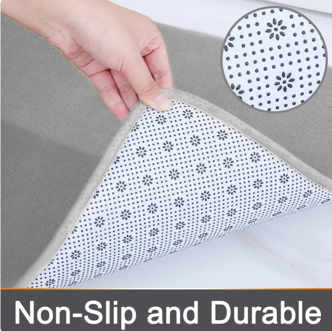 Homaxy Super Absorbent Memory Foam Carpet Non-Slip Bathroom Toilet Bath Mat Soft Living Room Bedroom Shower Decorative Floor Rug